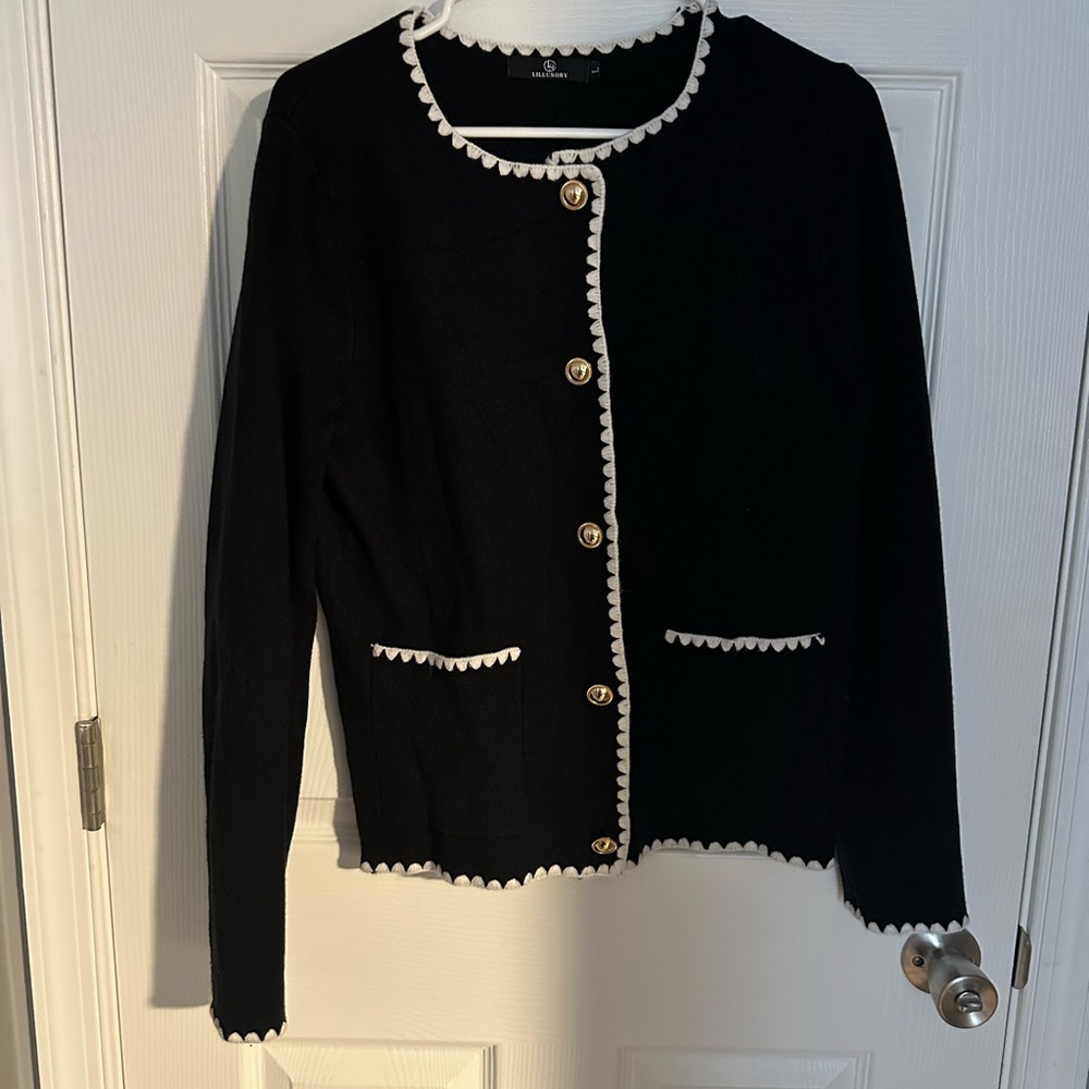 Long Sleeve Open Front Cardigan Sweater Lightweight Coat Button Down Jacket